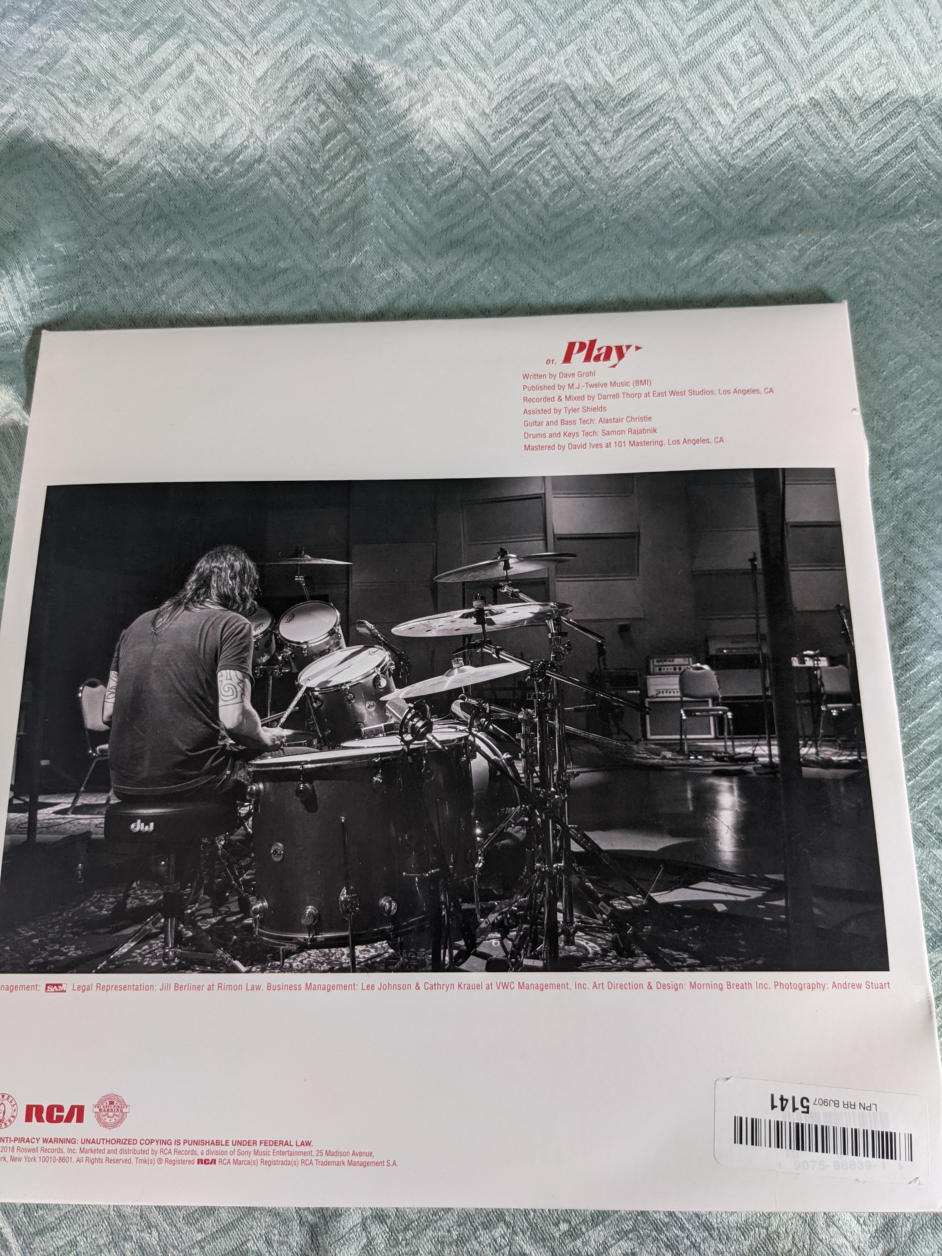 Dave Grohl Play 12" 180 Gram Vinyl (6951220936887)